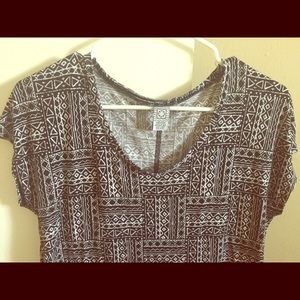 Black and white Aztec shirt